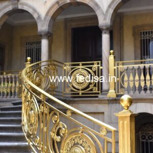 Brass Balcony Railing Design For Elegant Spaces Mcm Stair Railing