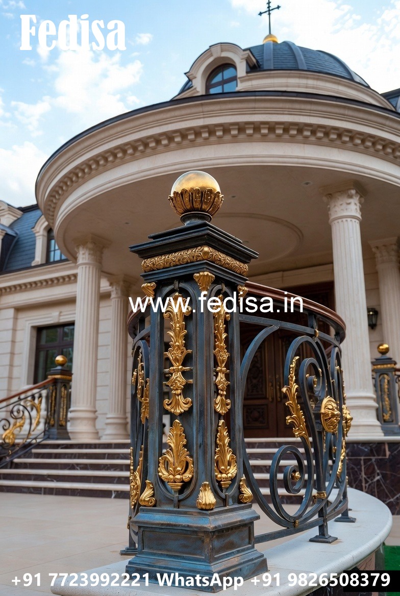 Brass Railing Design For Modern Luxury Homes Single Beam Staircase Design