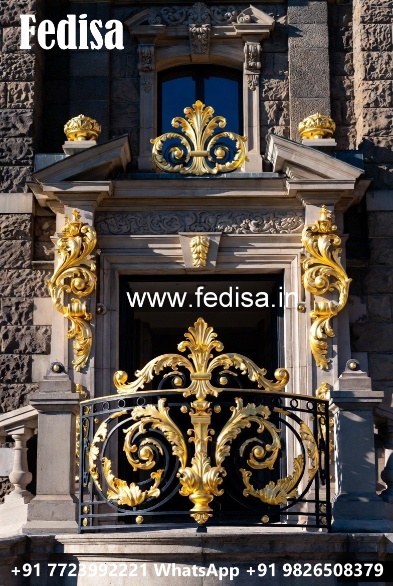Luxury Brass Railing Design For Modern Villas Half Round Stairs Design