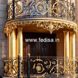 Premium Brass Balcony Railing For Interior Spaces Stair Platform Design