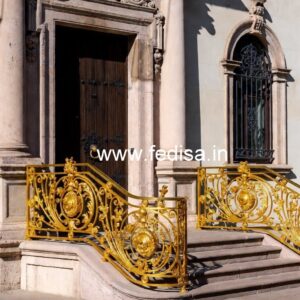 Stylish Brass Balcony Railing For Luxury Decor Modern Stairs USA