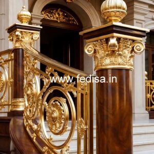 Stylish Brass Railing Design For Home Decor Space Saving Stairs Design For Small Space