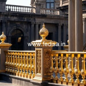 Luxury Brass Railing Design With Detailing 3 Story House Staircase