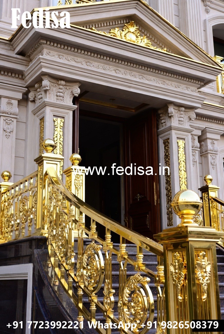 Classic Brass Staircase Design For Luxury Homes Outside Home Stairs Design