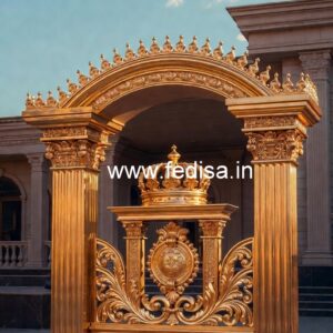 Brass Railing Design For Modern Interior Decoration Spiral Staircase In Small Space