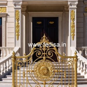 Modern Brass Staircase Handrail Design Single Stair House Front Design