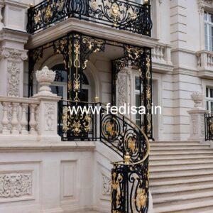 Designer Brass Staircase Railing Ideas Laser Cutting Stair Design