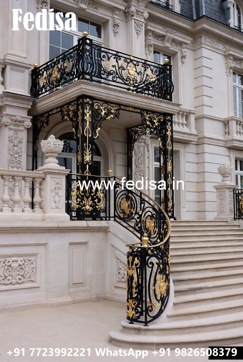 Designer Brass Staircase Railing Ideas Laser Cutting Stair Design