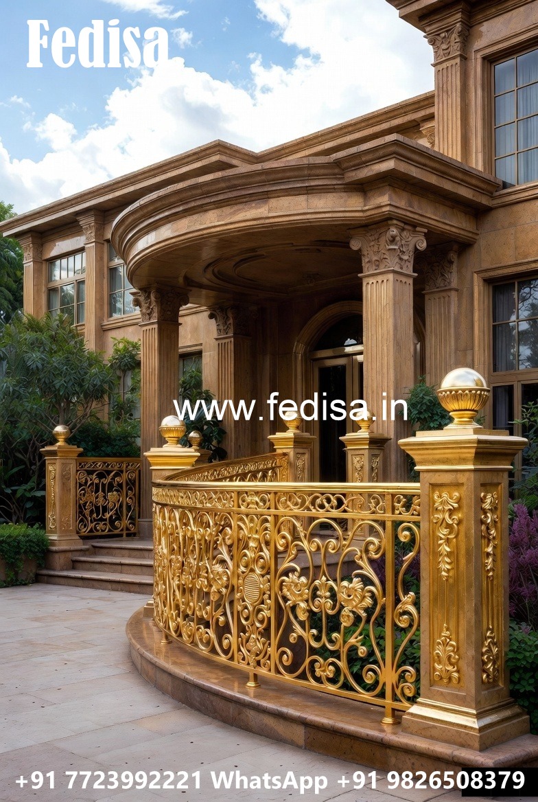 Designer Brass Stair Railing For Contemporary Spaces Ss Pipe Staircase Design