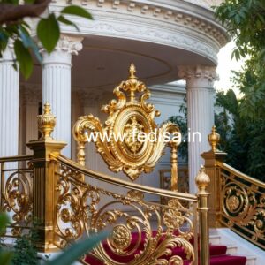 Classic Brass Railing Design For Interior Spaces Steel Handrail Design For Stairs