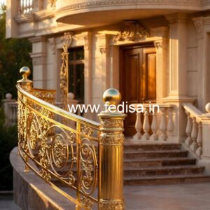 Brass Railing Design For Home Renovation Ideas Short Space Stairs Design