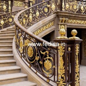 Modern Brass Balcony Railing With Stylish Appeal Simple Stair Design Cement