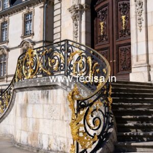 Decorative Brass Balcony Railing With Unique Design Simple Iron Staircase Design