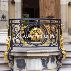 Brass Staircase Railing Design With Premium Finish Duplex Steps Wall Design