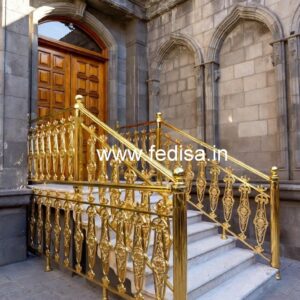 Antique Brass Staircase Railing Design For Villas Limited Space Stair Design For Small House