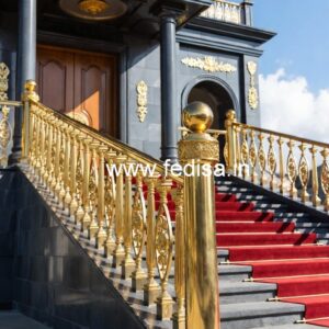 Antique Brass Stair Railing Design For Royal Homes Bed Design With Stairs