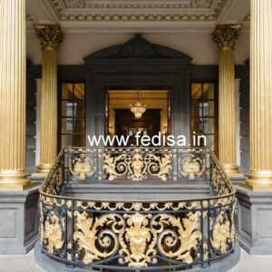 Luxury Brass Railing Design With Elegant Touch Stairs Railing Designs In Steel With Glass