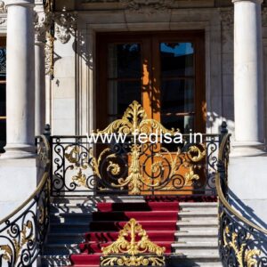 Designer Brass Staircase Railing With Classic Appeal Metal And Wood Staircase Design