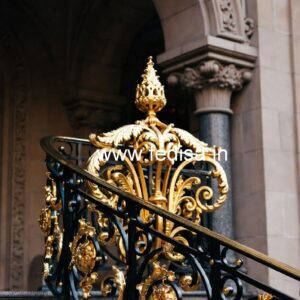 Decorative Brass Railing Design With Floral Patterns Wrought Iron Modern Stair Railing