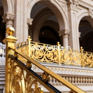 Royal Style Brass Railing Design Ideas Modern Grand Staircase Design