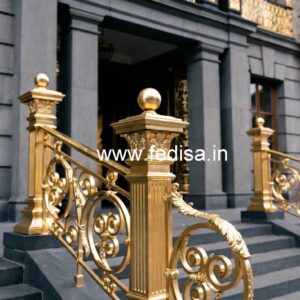 Ornamental Brass Railing Design For Classic Homes Attic Stair Design