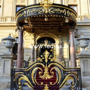 Brass Railing Design With Modern Finish Room Design Under Stairs