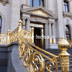 Designer Brass Railing For Premium Interiors Contemporary Railings For Interior Stairs