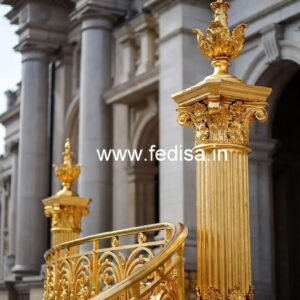 Stylish Brass Balcony Railing Design Ideas Outside Steel Staircase Design