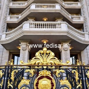 Antique Brass Balcony Railing Design Indoor Modern Railing