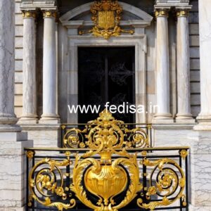Luxury Brass Railing Design With Gold Finish Rope Design For Stairs