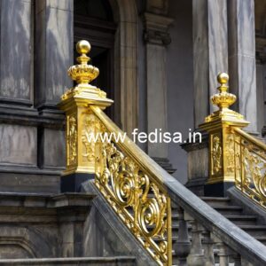 Modern Brass Railing Design For Homes Spiral Staircase Landing Design