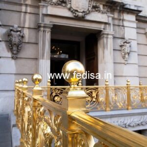 Decorative Brass Stair Railing Design Staircase Design For Home Outside