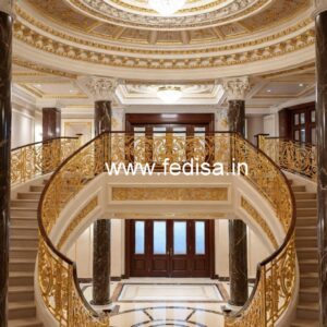 Premium Brass Balcony Railing Collection Stair Footing Design