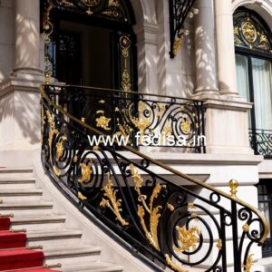 Brass Staircase Handrail With Classic Touch Limited Space Attic Stairs Design
