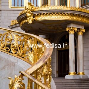 Brass Stair Railing Design For Premium Villas Outside Stairs Railing Design