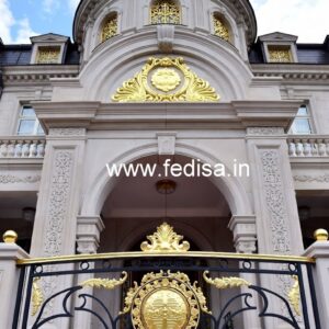 Brass Balcony Railing With Elegant Design Wood Design For Staircase