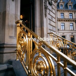 Elegant Brass Handrail Design For Premium Spaces Staircase Casting Design
