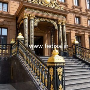 Brass Balcony Railing Design With Decorative Finish Staircase Design For Living Room