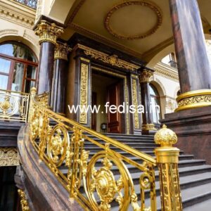 Modern Brass Railing Design For Stylish Interiors Staircase Design With Less Space