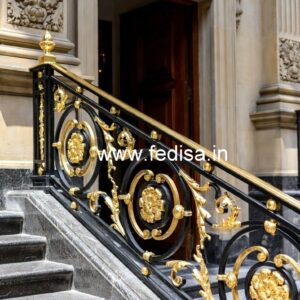 Brass Staircase Railing Design For Designer Homes Three Quarter Turn Staircase Design