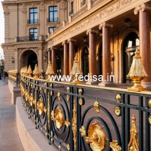 Custom Brass Railing Design For Staircase Interiors Railing Design For House Front Cement