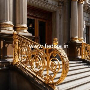 Luxury Brass Balcony Railing With Designer Finish Pipe Railing