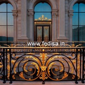 Designer Brass Staircase Handrail For Homes Staircase Grill Design