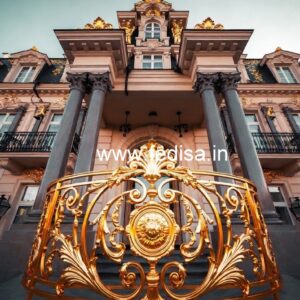 Stylish Brass Balcony Railing With Designer Look Railing Design For House Front Steel