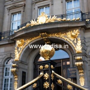 Designer Brass Stair Railing For Luxury Interiors Simple Iron Railing Design For Roof
