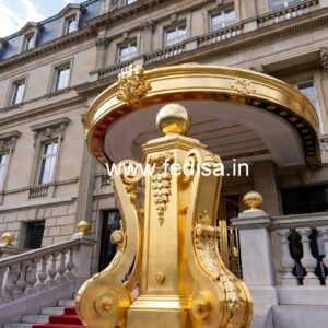 Premium Brass Railing Design With Artistic Finish Glass Railing Design For Stairs