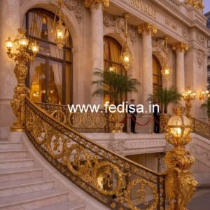 Elegant Brass Railing Design For Premium Interiors Wooden Railing Designs For Stairs