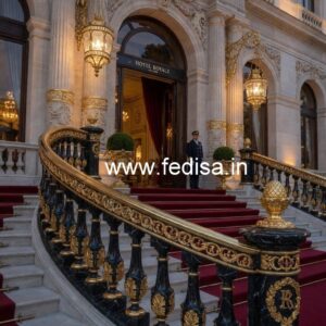 Elegant Brass Balcony Railing With Designer Style Metal Railing Design