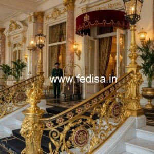 Brass Staircase Railing Design With Luxury Appeal Square Pipe Railing Design For Balcony