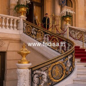 High-end Brass Staircase Railing Design Cement Railing Design For House Front